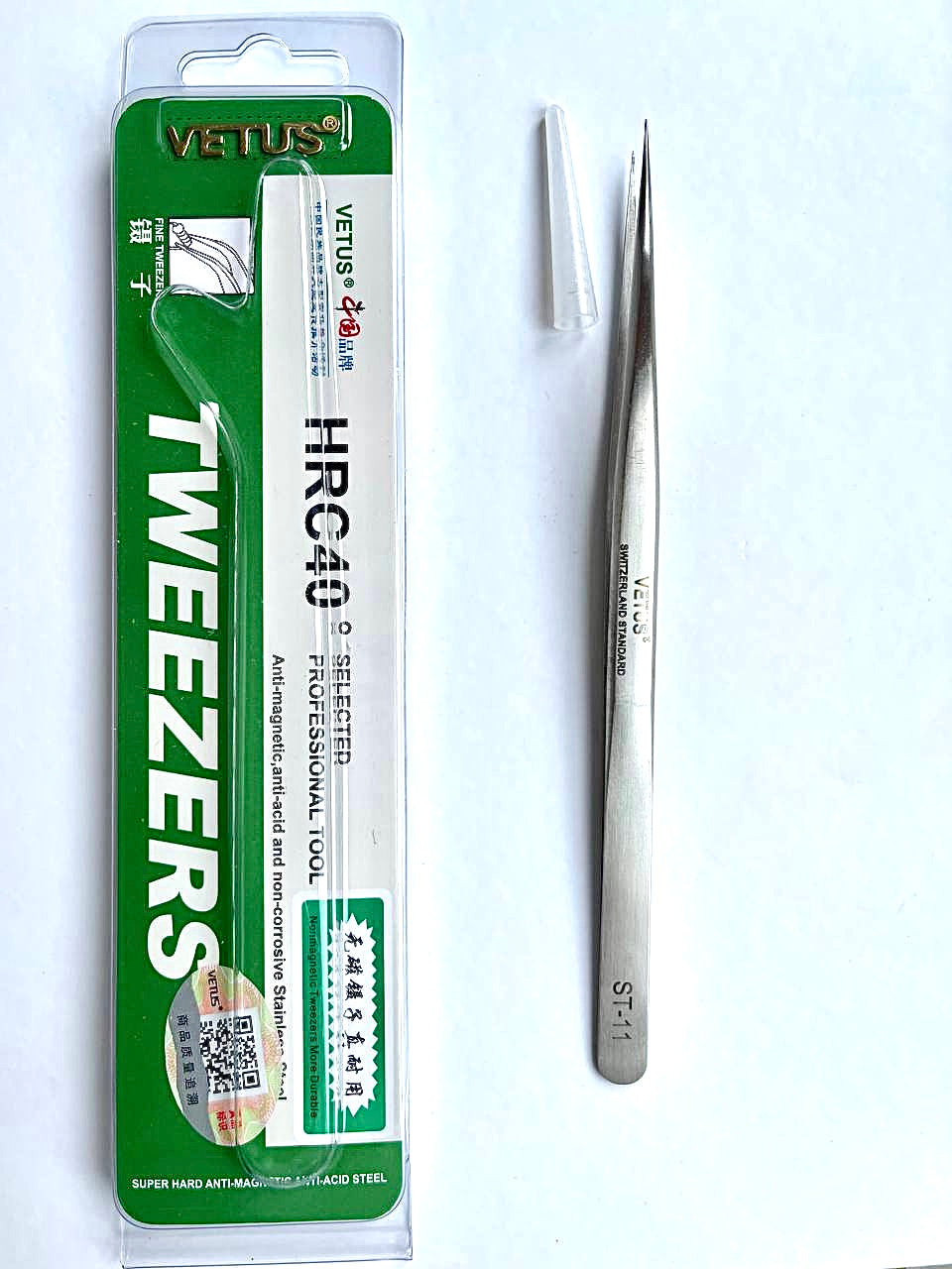 Vetus пінцет ST11 (зелений)