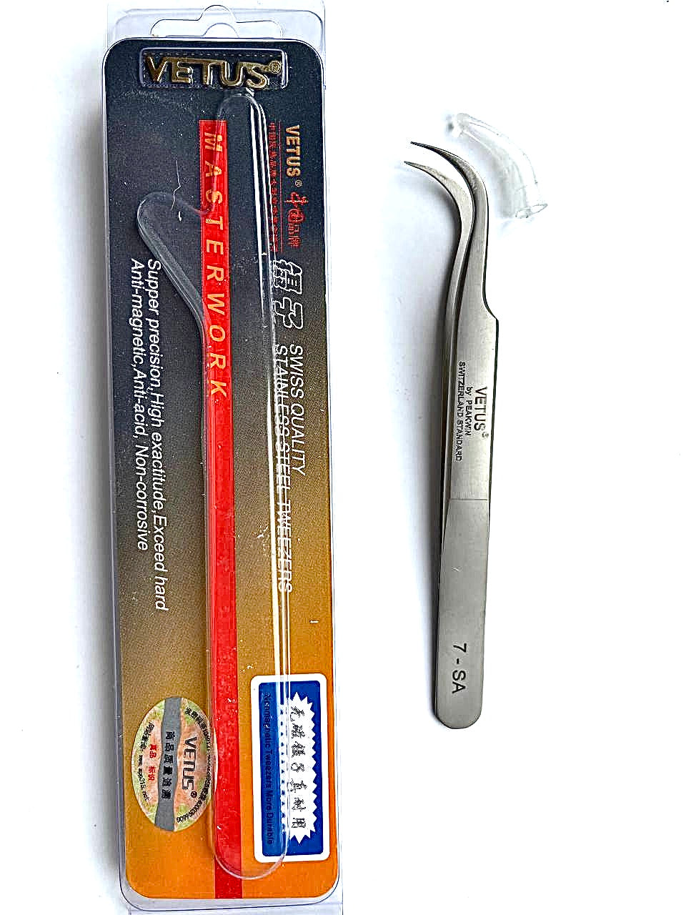 Vetus пінцет 7-SA (оранжевий)