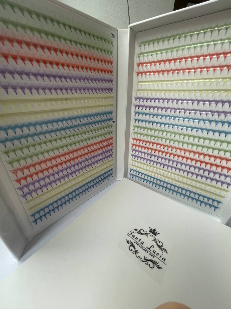 10D-пучкові вії кольоровий мікс довжин Мах для нарощення (товщина 0.05mm)