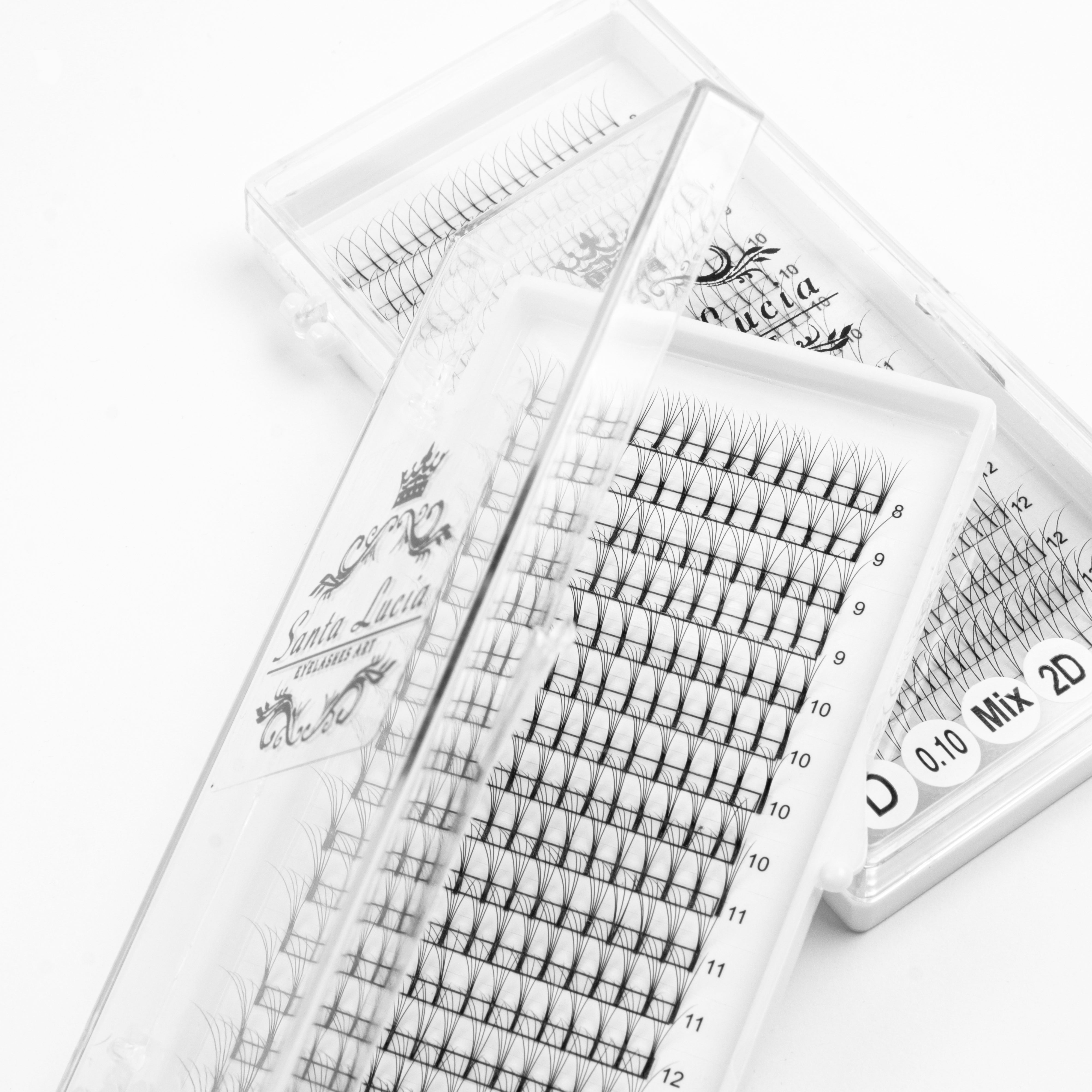 5D-пучкові вії мікс довжин для нарощування (товщина 0.10mm)