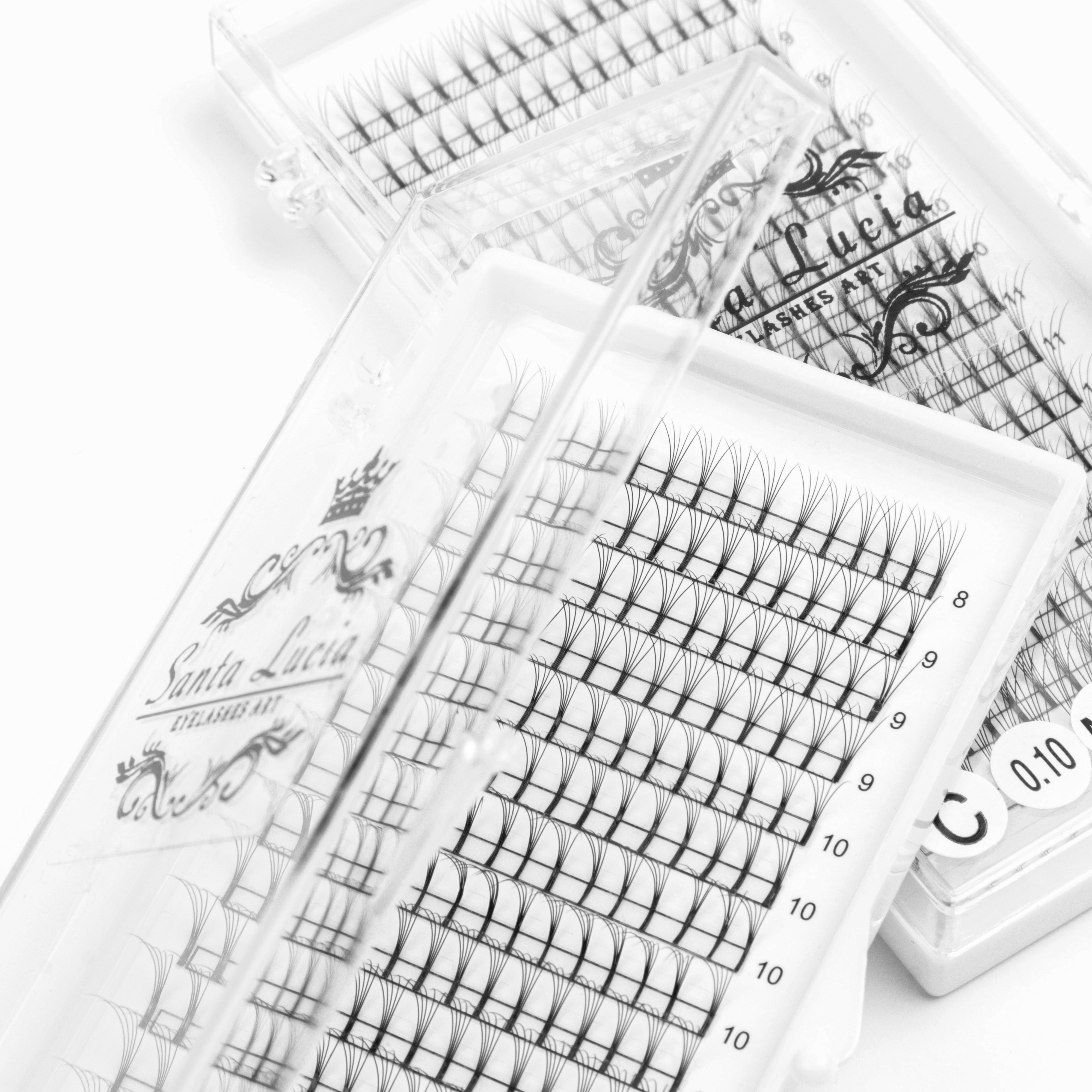 5D-пучкові вії мікс довжин для нарощування (товщина 0.10mm)